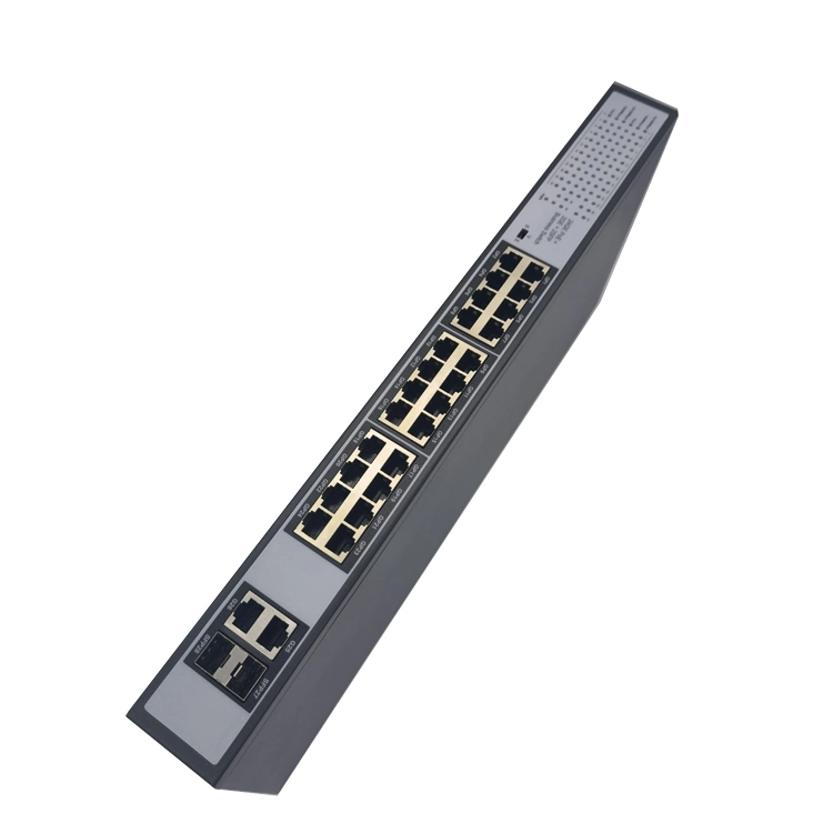 OEM 24 puertos Gigabit CCTV Rede Ethernet Poe Switch 48V 10/100/1000m