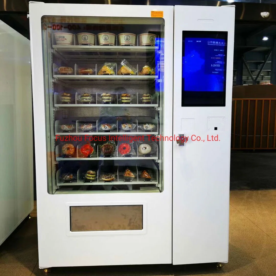 Indoor Salad Food Vending Machine Combo WiFi Smart Touch Screen Work for Australia Currency