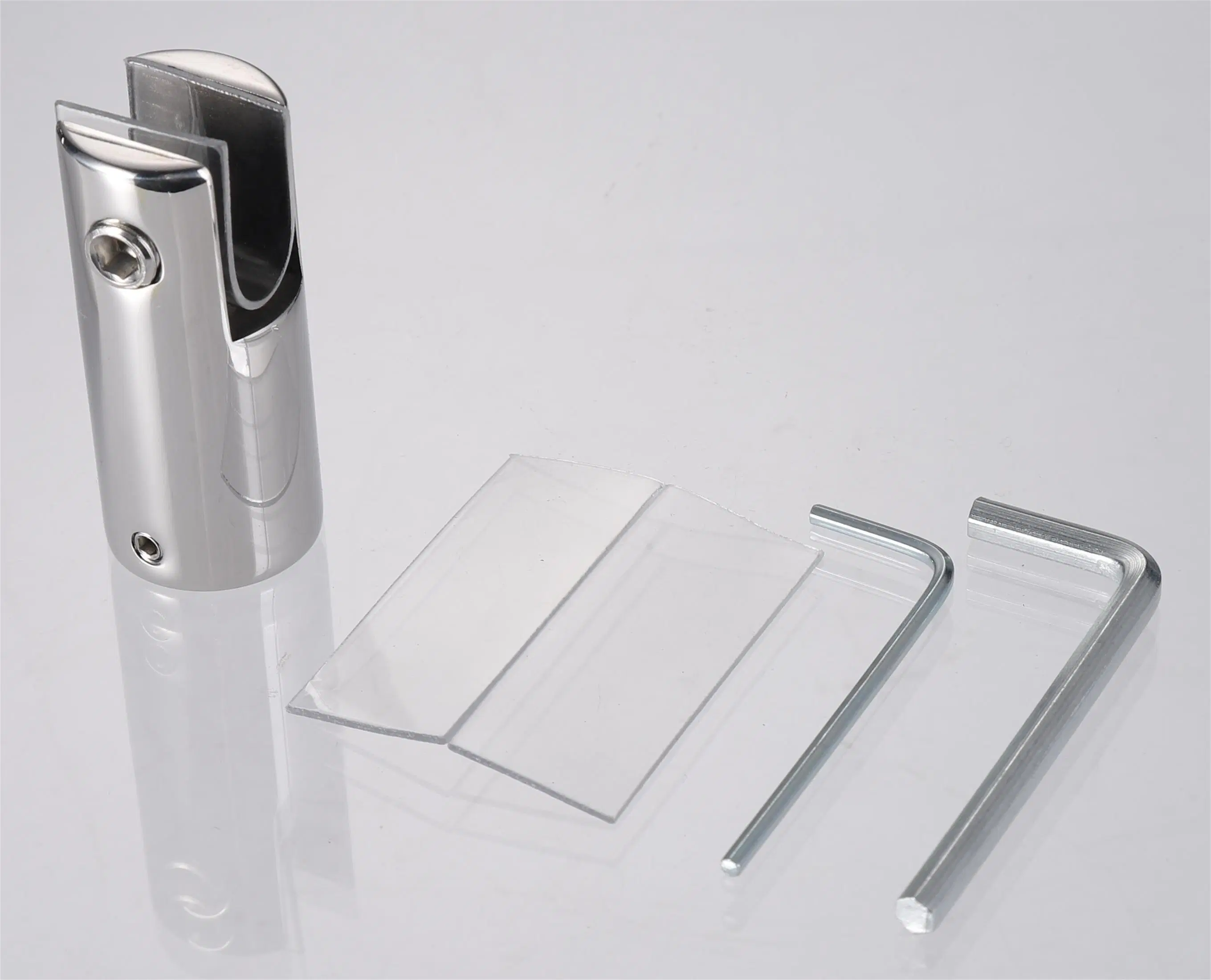 Shower-Enclosure Support-Bar Adjustable Bracket Mirror-Finish 316-Stainless-Steel Fixed-Panel-Pipe-Connector