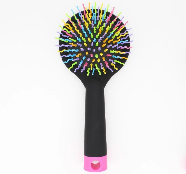 Hot Sale Customized Rainbow Eco-Friendly Wheat Straw Travel Carry Hair Comb