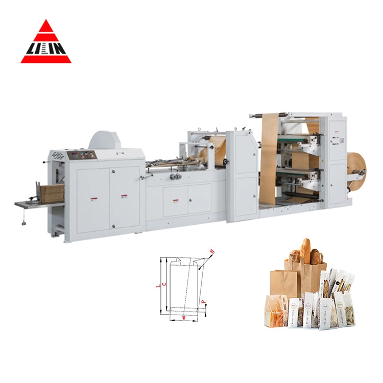 Double Servo Motor Bread Bags Lilin V-Bottom Paper Bag Machine