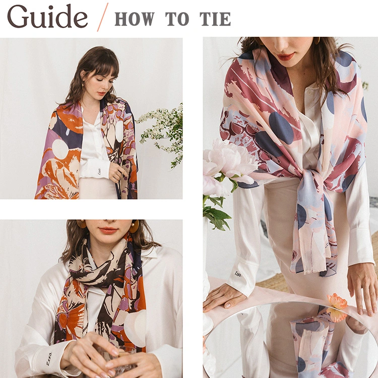 Fashion Customized Patterned Silk Scarf