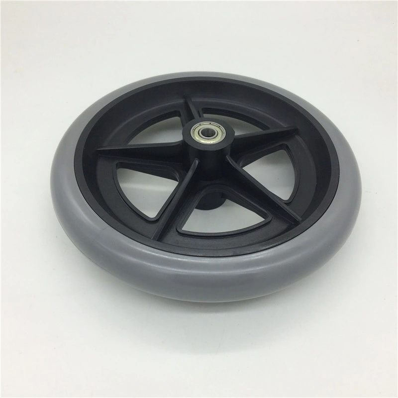 Jq Caster Wheelchair Accessories 8 Inch Plastic TPR Wheel with Ball Bearing