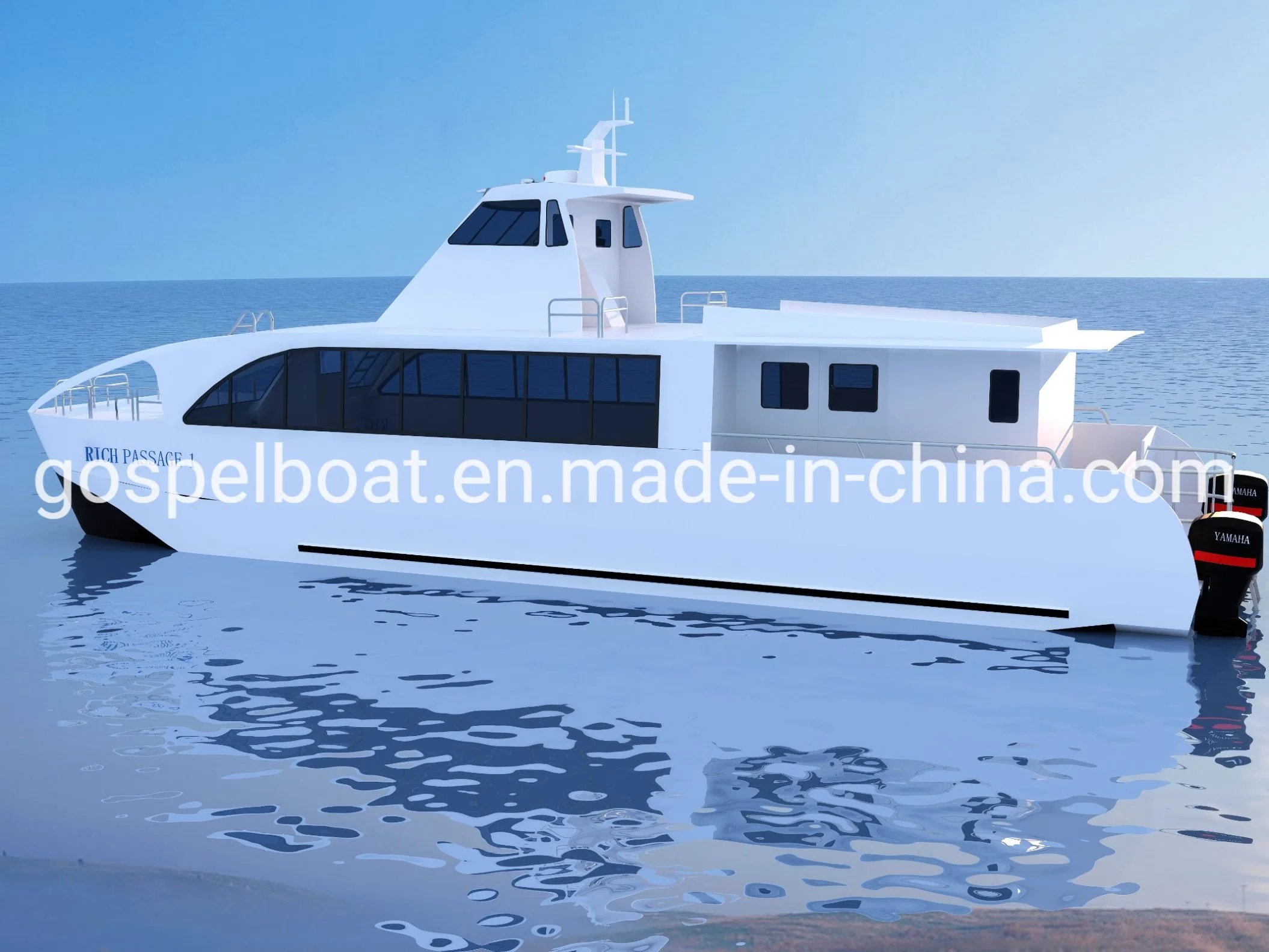 75 Pax barco de pasajeros catamarán de aluminio