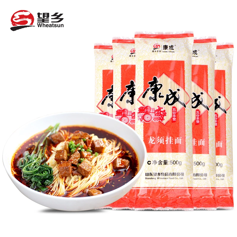 Wheatsun 500g Dragon Beard Noodles Supermarket Wholesale Handmade Noodles Wholesale Dried Ramen Noodle