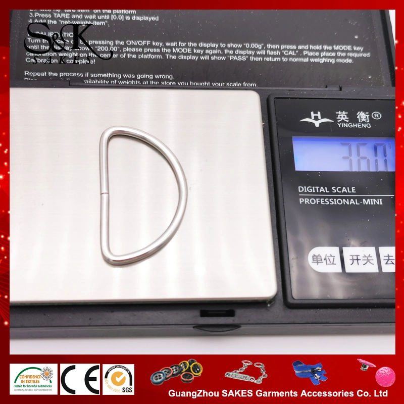 Hot Sale Iron Quality Metal D Ring Buckle for Belt, Bag and Garments