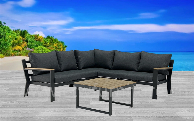 Modern Furnitures Corner Aluminium Garden Furniture Wicker Sofa Outdoor Sofa