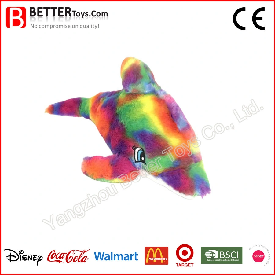 Peluche peluche suave a medida Rainbow Dolphin Toy