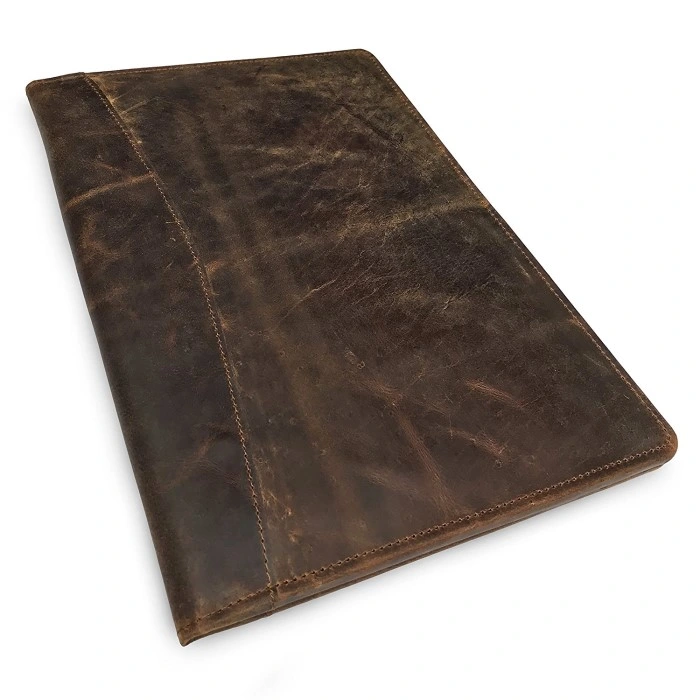 Vintage Look A4 Genuine Leather Document Folder