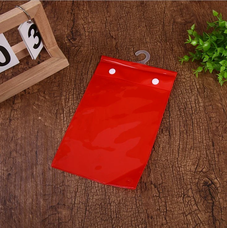 Snap Button Plastic Bag with Hanger Garment PVC Bag