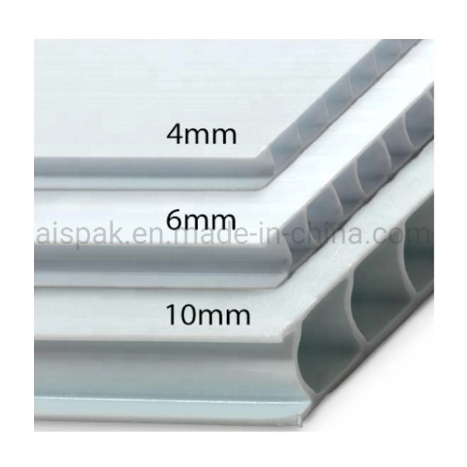 Fire Retardant Correx Twin Wall Fluted PP Hollow Sheet