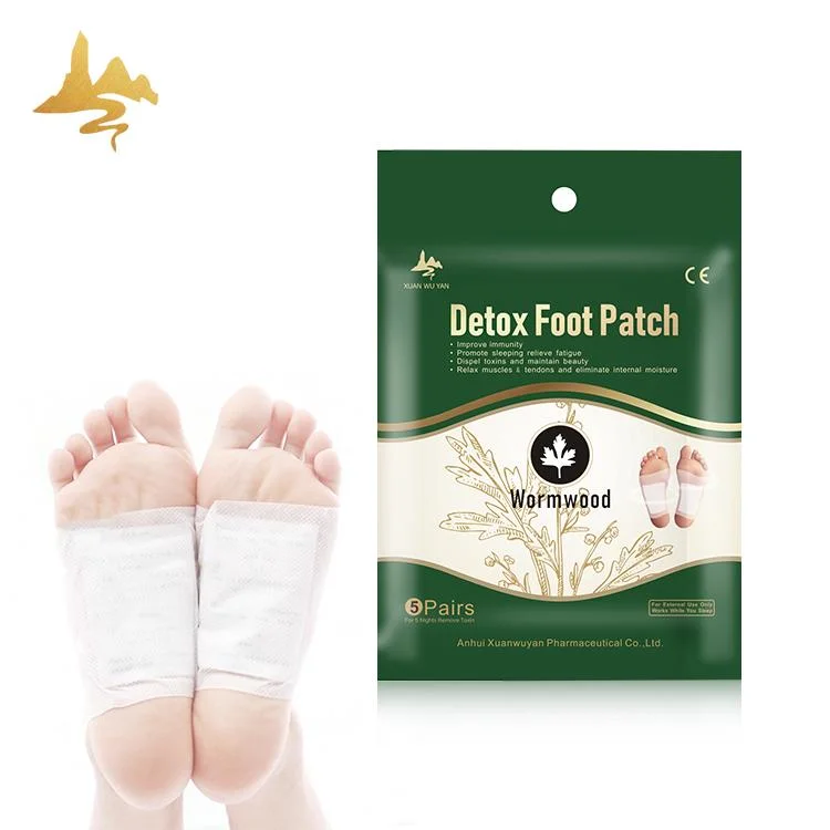 Commerce de gros produit personnalisé de fines herbes naturelles Pied de thé vert Detox Patch minceur