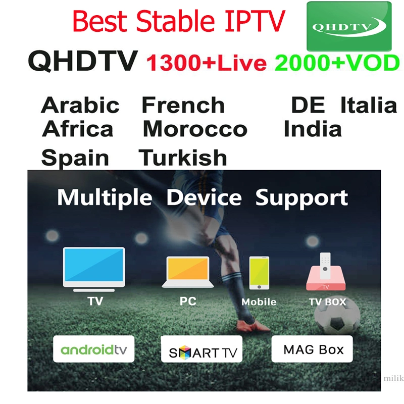 Leadcool Qhdtv Panel de distribuidores Francés Árabe Canales IPTV Argelia Marruecos España European Live TV m3u Code Qhdtv 1 años de suscripción Lxtream