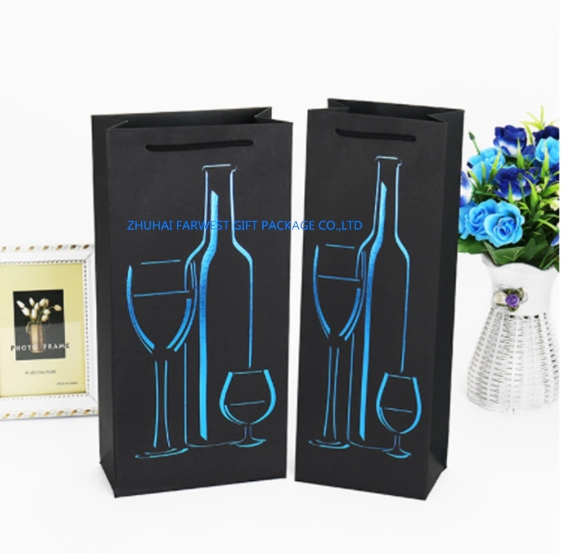 Eco-Friendly Paper Bag Red Wine Drink Beer Liquor Gift Bags