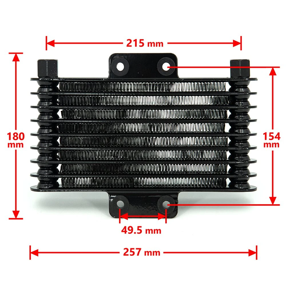 Refroidisseur d'huile de moto, combinaison de radiateur de moteur 125 cm3 - 250 cm3 Moto moto argent VTT de moto pour YAMAHA Jym250 Ys250