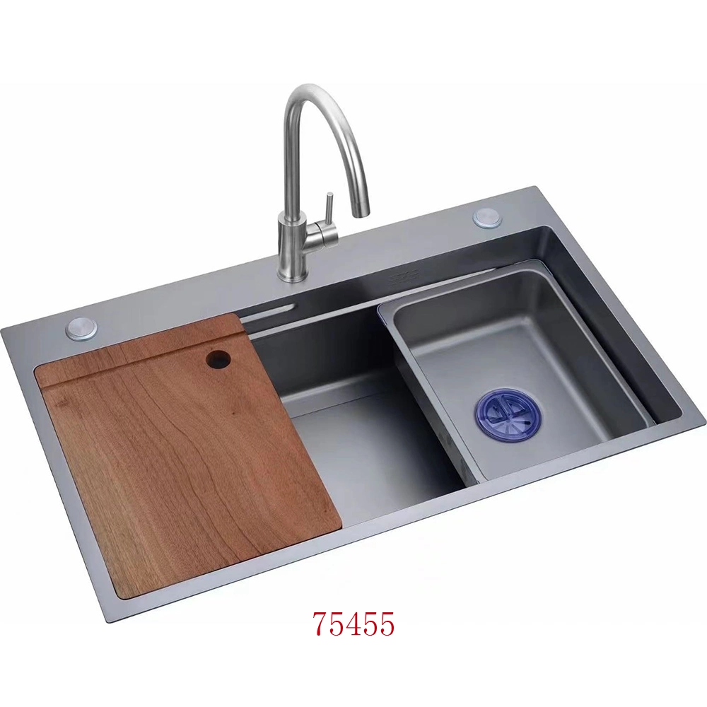 SUS304 Edelstahl Küchenspüle mit Wasserhahn Handmade Unterbau Küche Waschbecken