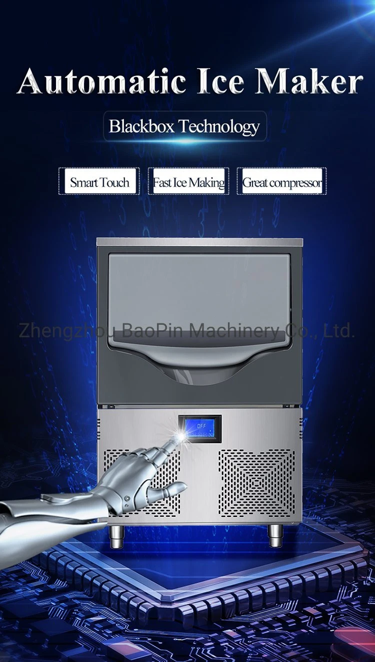 China Baopin Factory 200kg Daily Output Commercial Used Crushed Nugget Ice Maker Machine