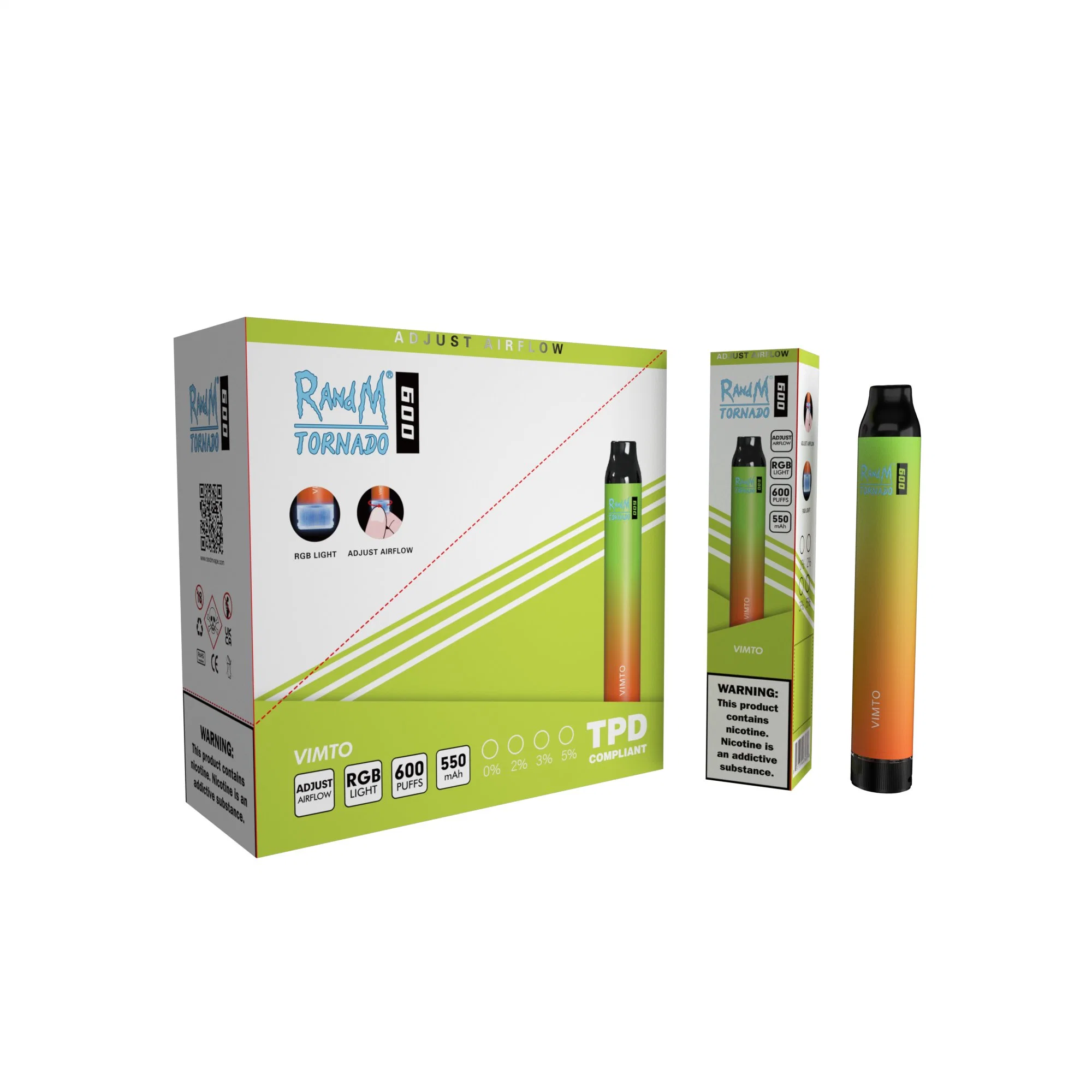 Distributor Disposable Vape Tornado 600 Puffs E Cigarette