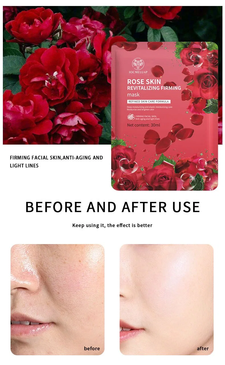 Organic Rose Facial Mask for Deep Hydration