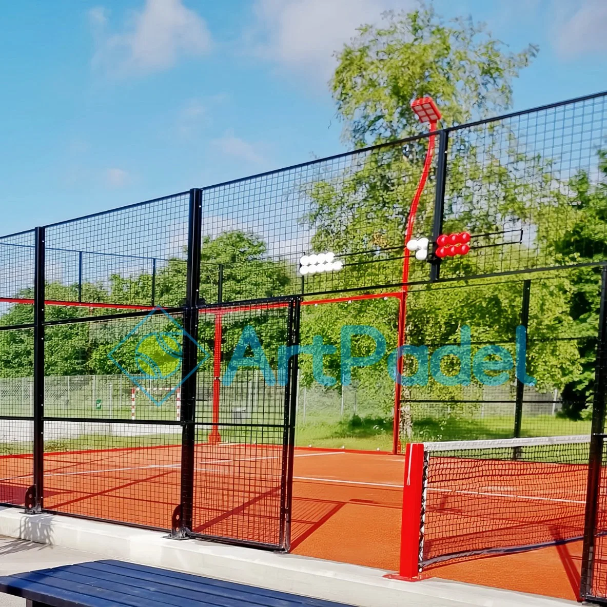 Artpadel Fabrik Großhandel Panorama Indoor Temporäre Panorama Padel Tennisplatz