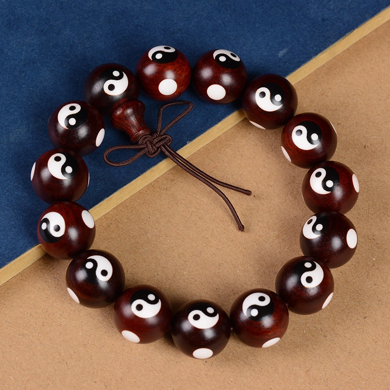 Pequeno Leaf Red Sandalwood mão String Blood Sandalwoodbuddha cordão pulseira Jogar