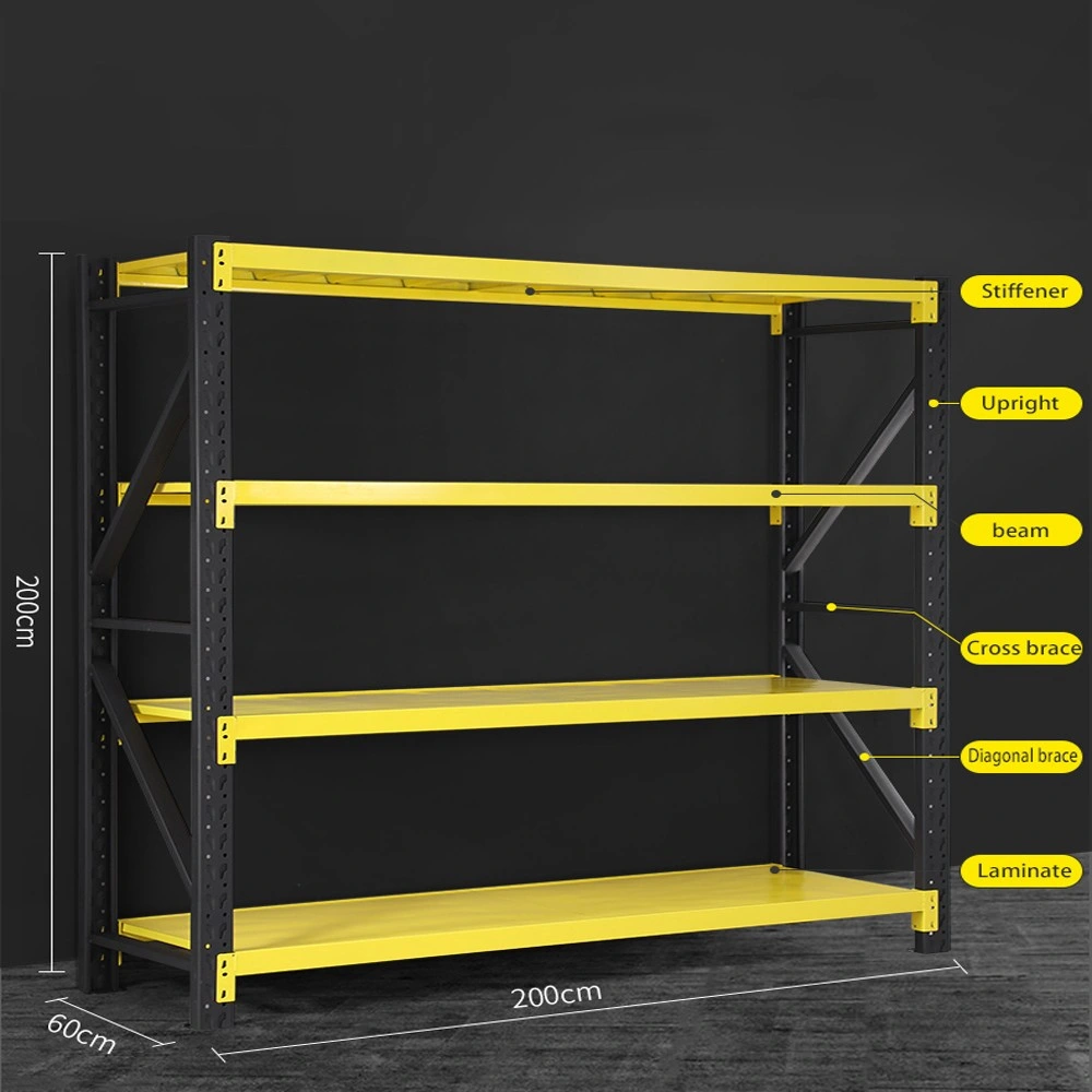 Warehouse Storage Iron Shelving Garage Kitchen Bulk Storage Metal Rack