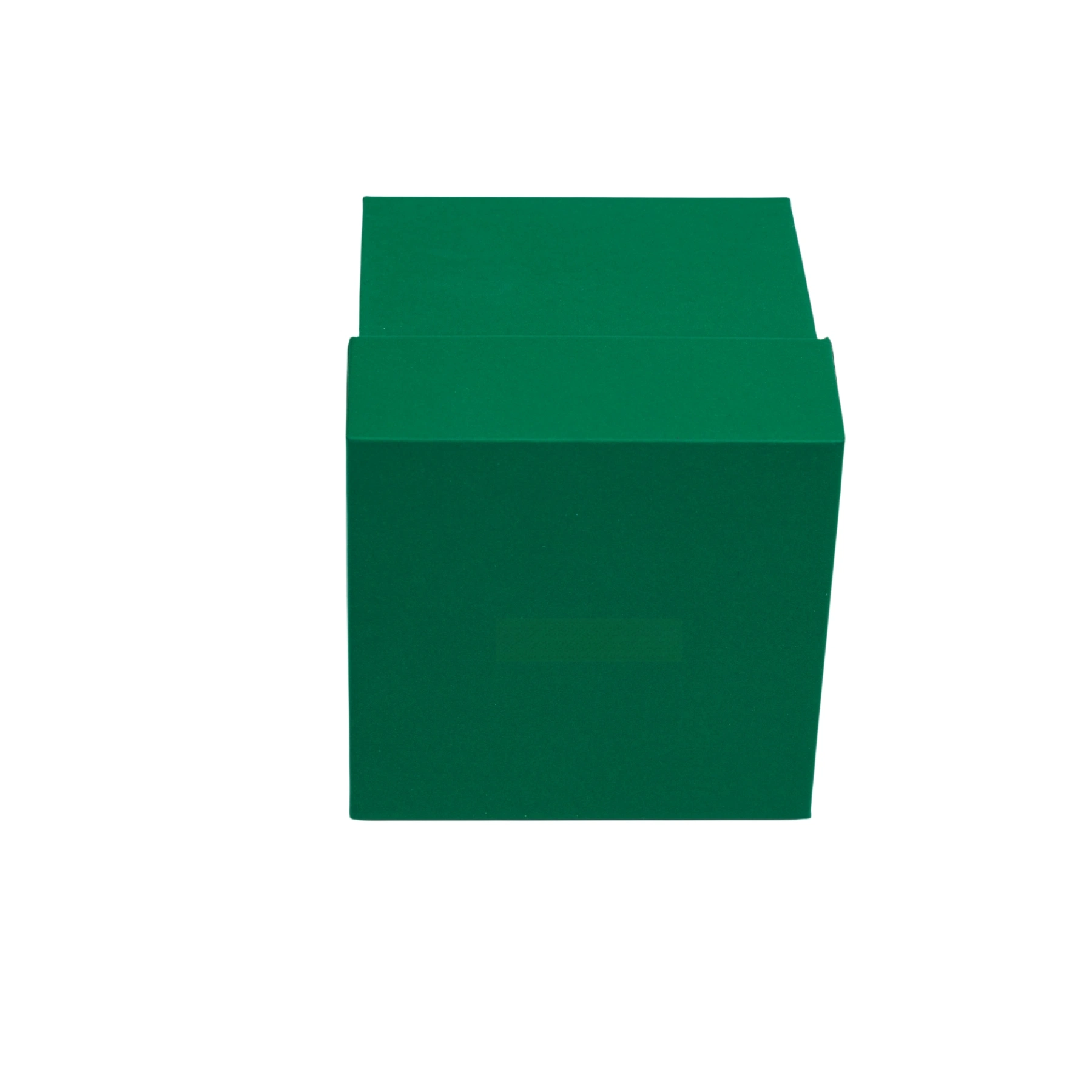 Green Colored Square Two Pieces Cardboard Gift Paper Packaging Boxes for Cosmetic