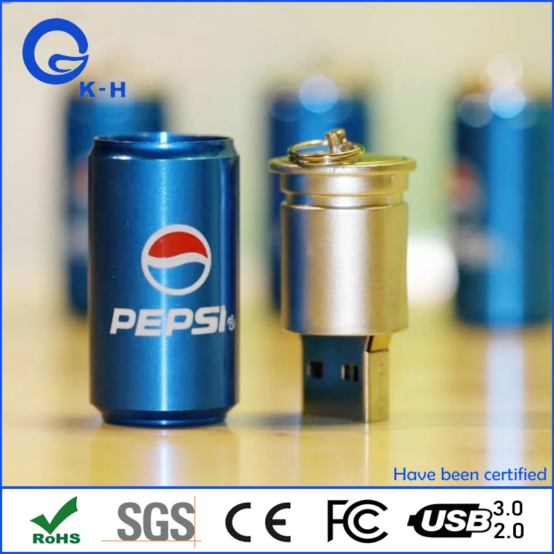 Metal Bottales USB Peps Pop Cola Garrafa Flash Memory Stick 1GB 2GB