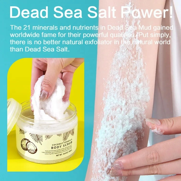 Customized Whitening Exfoliating Butter Dead Sea Salt Bath Body Scrub Cream