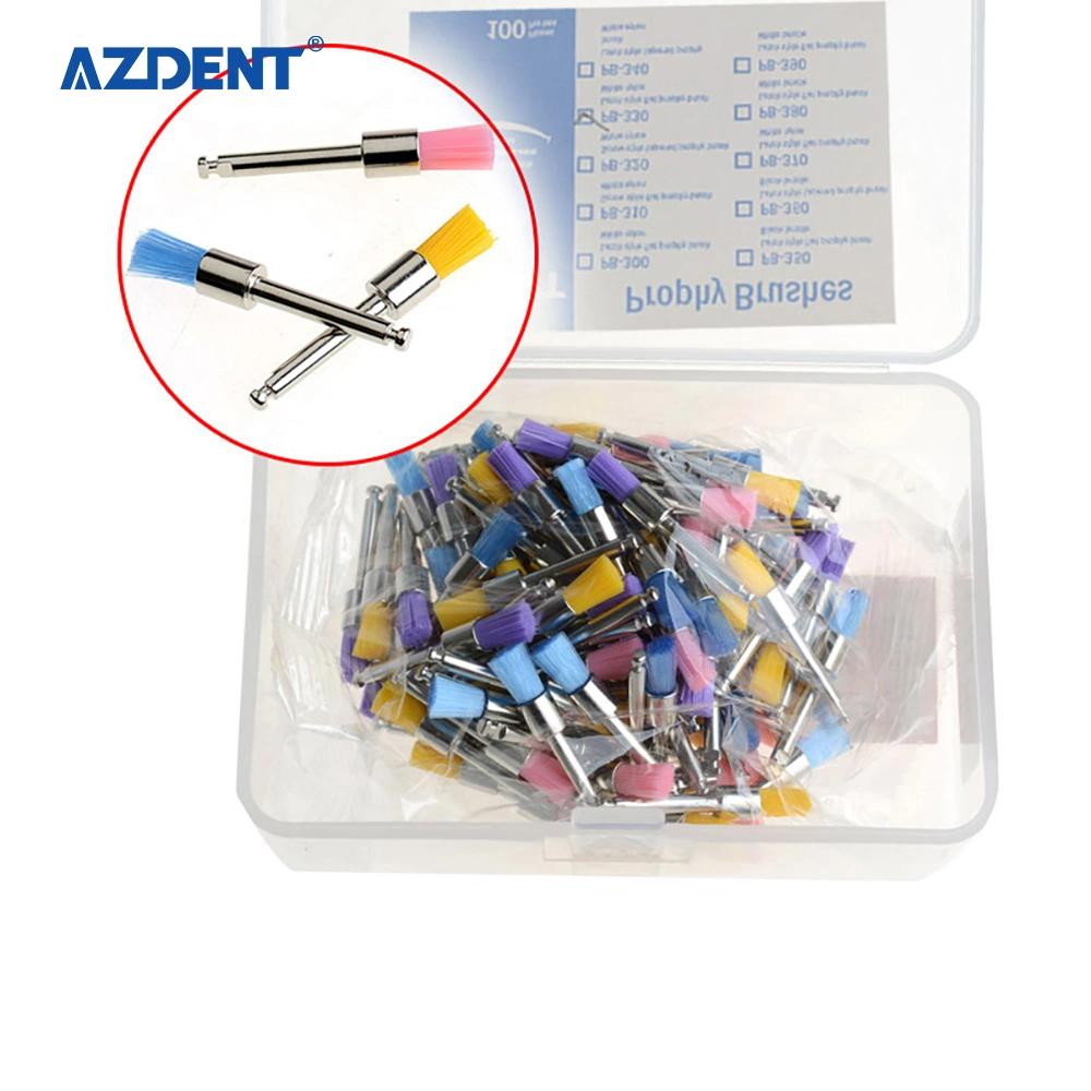 Azdent Brand Colorful Nylon Bowl Flat Type Dental Polishing Brushes