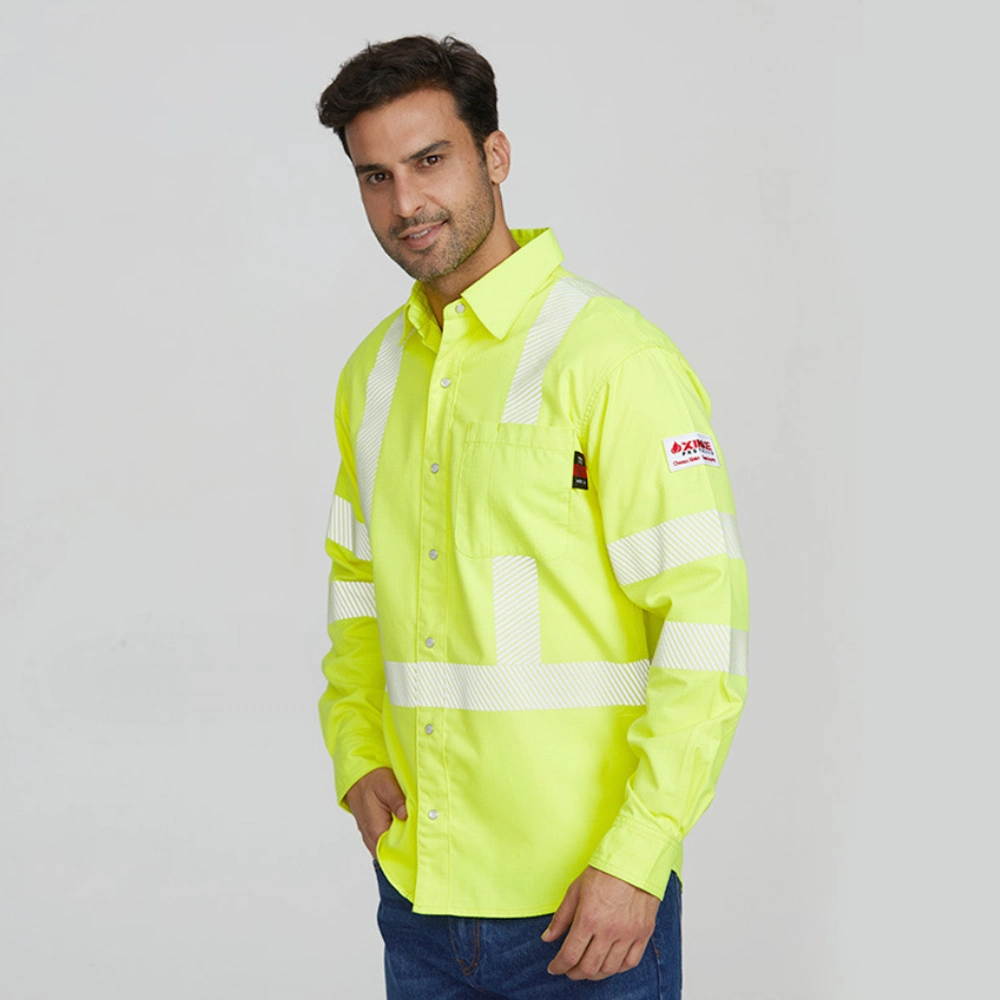 Protective Hi-Vis Workwear: Flame-Resistant Shirt for Safety