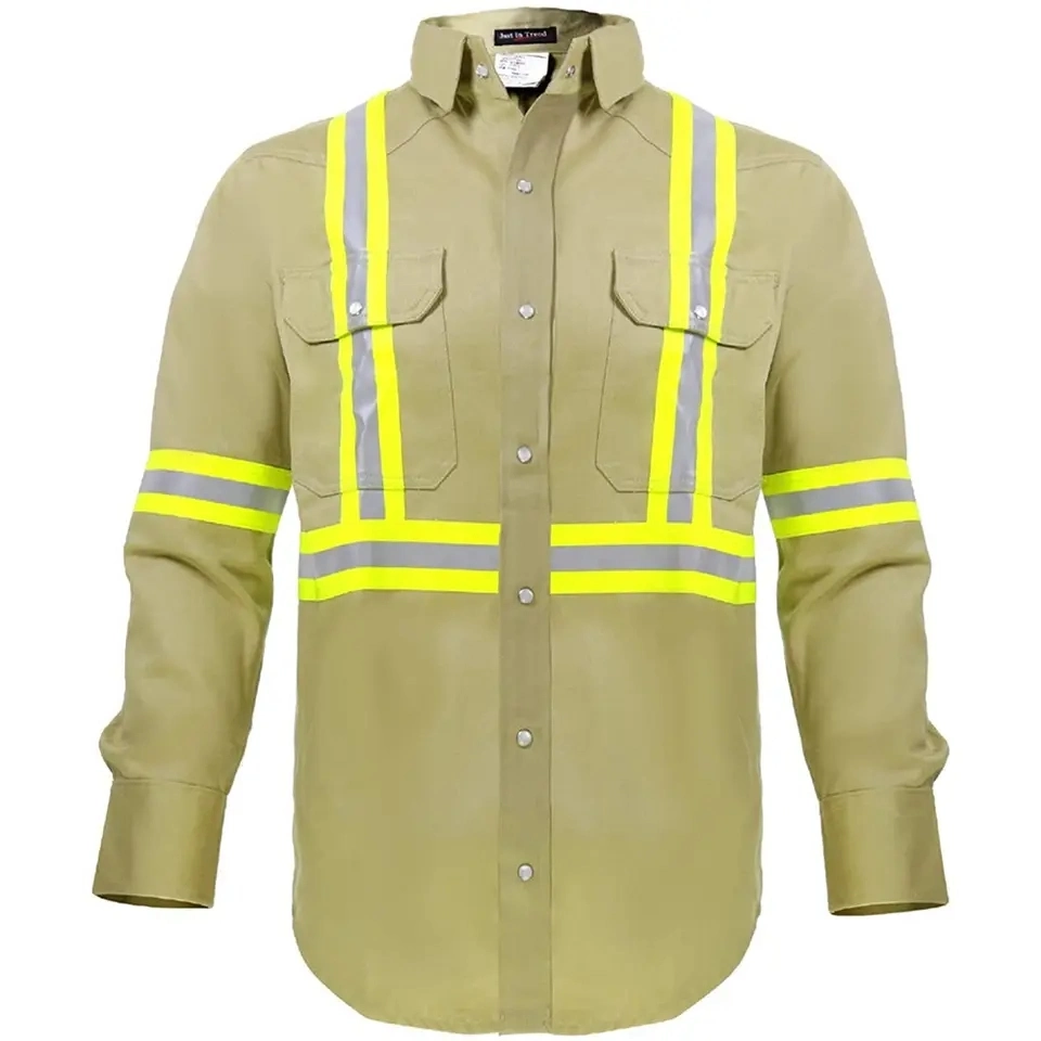 Frc Fire Proof Fire Retardant High Visiblity OEM New Arrival Working Uniform Reflective Long Sleeves Npfa for Men