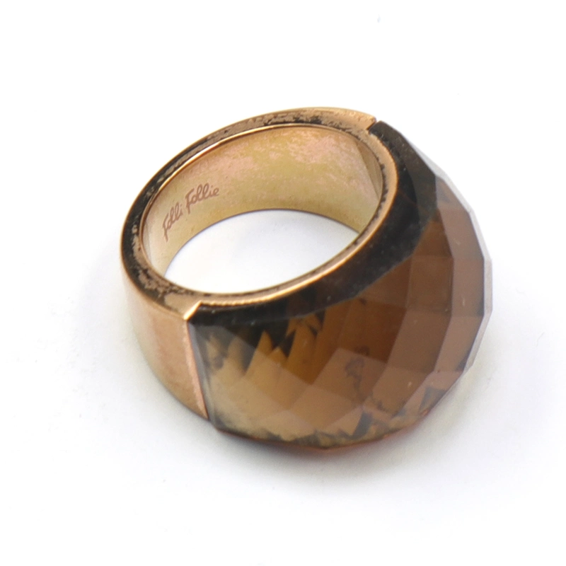 Fábrica de encargo hecho Alta calidad de diamantes de Rhinestone Joyería Fabricante personalizado Accesorio de decoración de oro Moda Bespoke Acero inoxidable anillo de aleación de latón