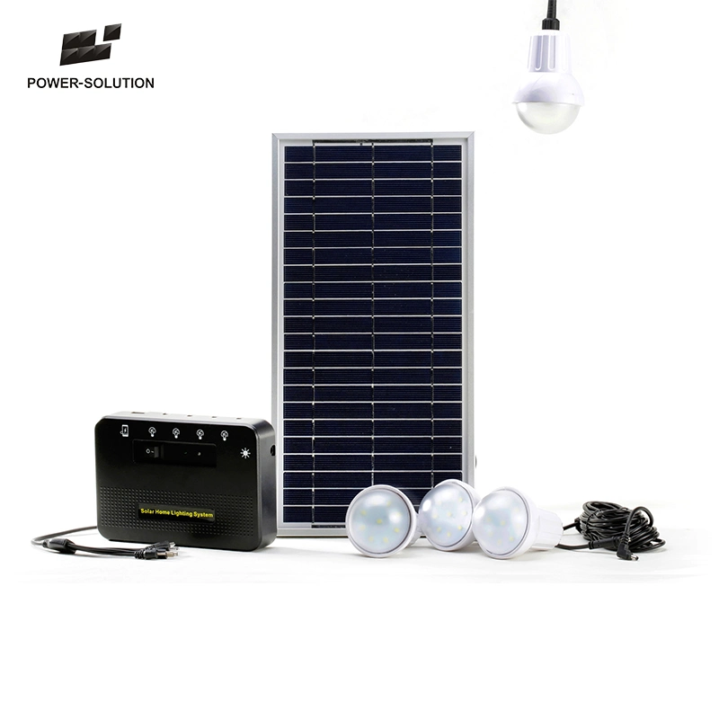 Solares kits de iluminação doméstica e carregue telemóveis