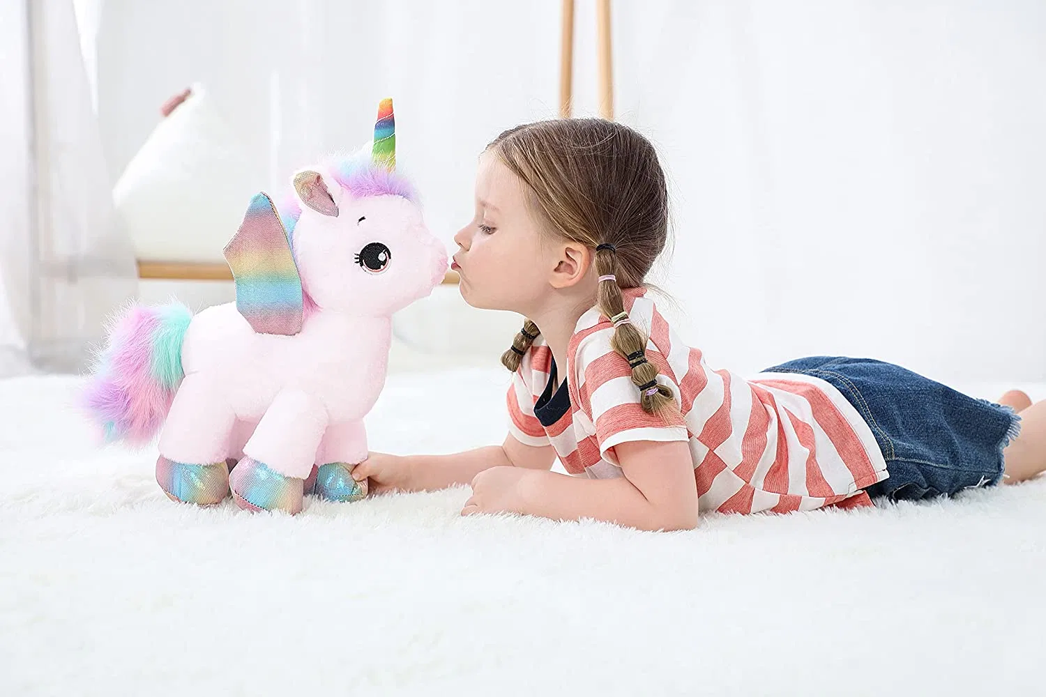 OEM Soft Stuffed Animal Custom Toy Plush Muñecas mascota Unicornio Juguetes niños blandos rellenas Juguetes BSCI Sedex ISO9001