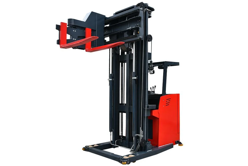 Mc10 Mini 1t Forklift 3m Mast 3-Ways Electric Pallet Stacker Vna Forklift Widely Used in Warehouse