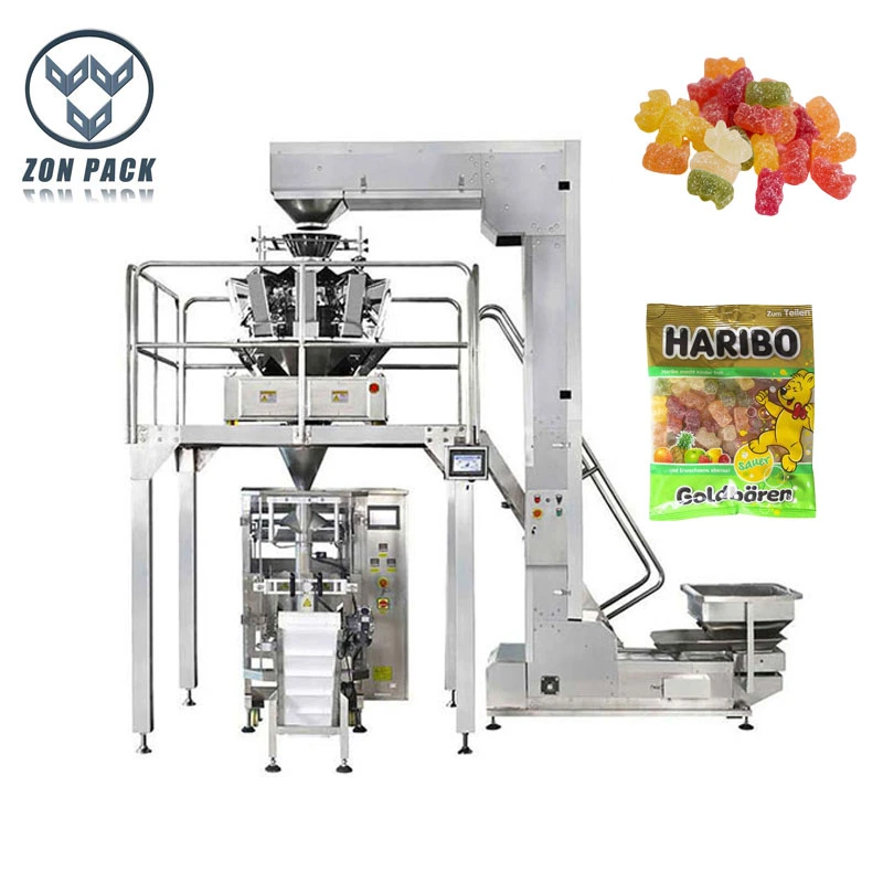 Full Automatic Roll Film Bag Pillow Bag Packing Machine for 25g 50g Candy Gummy Candy