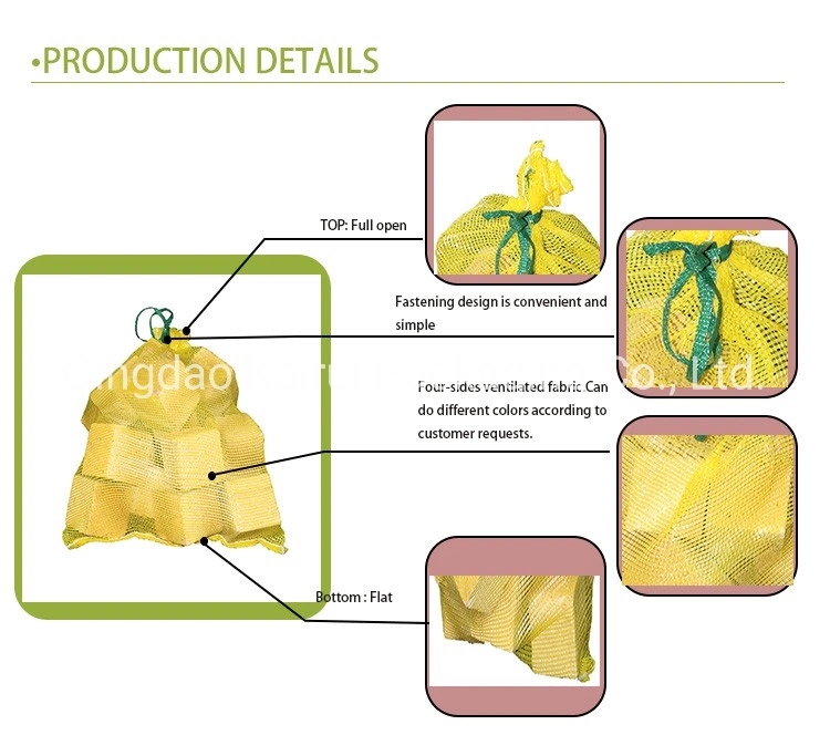 Strong and Cheap Plastic Mesh Bags for Firewood with UV
