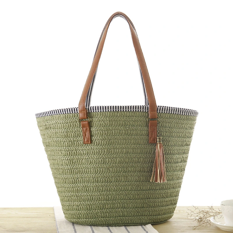 Designer Top Selling Boutique Cotton Beach Straw Shopping Bag Fashion Women Tote Bag Custom Straw Tote Bags