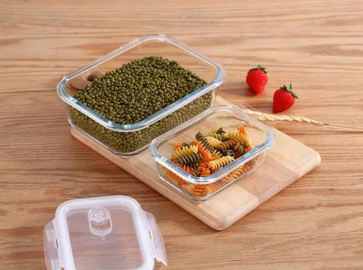 Superior Glass High Borosilicate Glass Meal Prep Containers 3 Compartment Food Container Bento Box