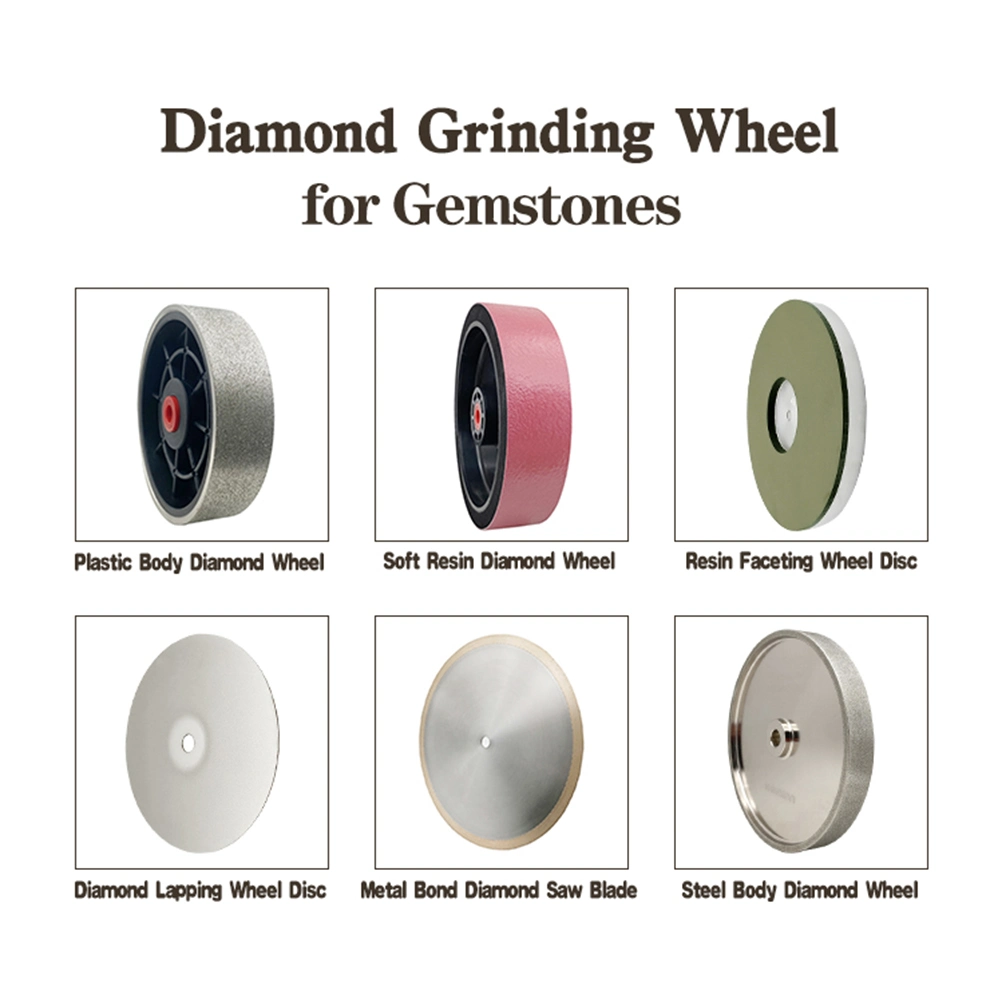 Electroplated Resin Soft Diamond Grinding Wheel Polishing Disc for Gemstone Crystal Lapidary Soft