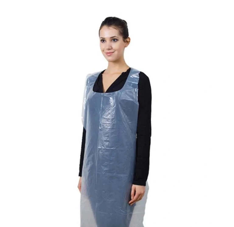 Hospital Disposable Plastic Waterproof CPE Gown/Apron for Vistor/Doctor/Nurse/Patient Gown OEM