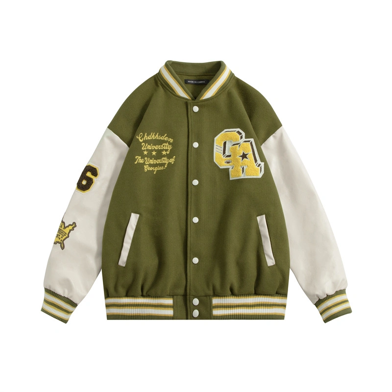 Großhandel Custom Logo Männer Baseball Varsityjackets College Coat Outdoor Stickerei Street Wear Bekleidung Bekleidung Bekleidung Damen Letterman Winterjacken