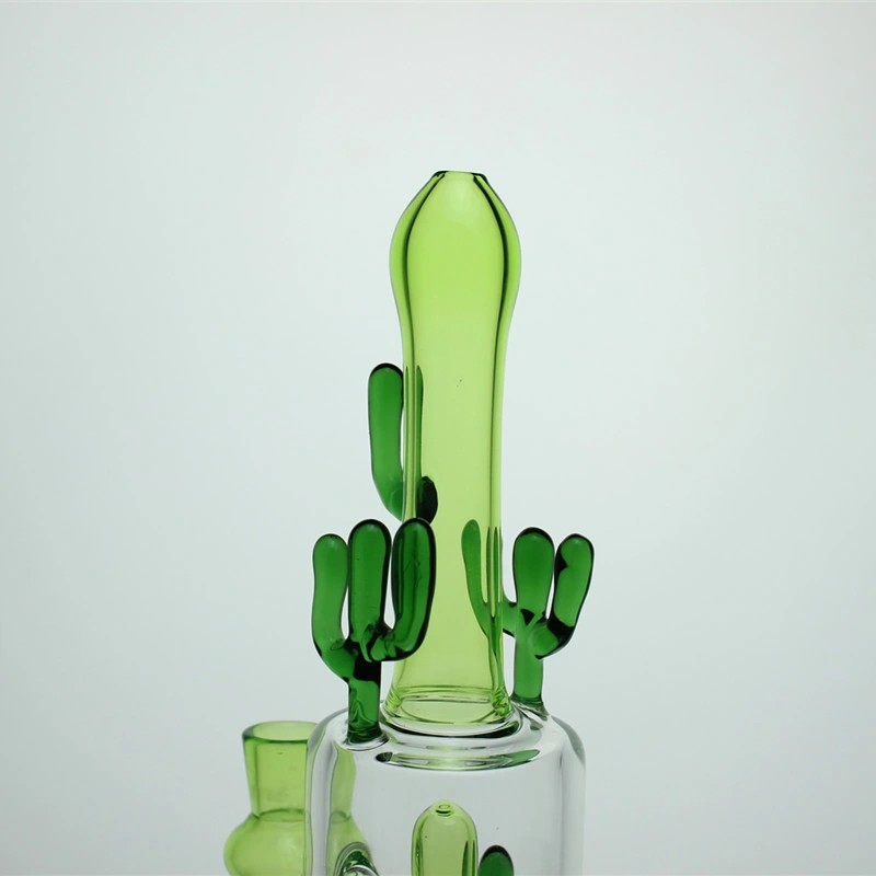 Green Cactus Glass DAB Rig Creative Hookah Custom Tobacco Pipe