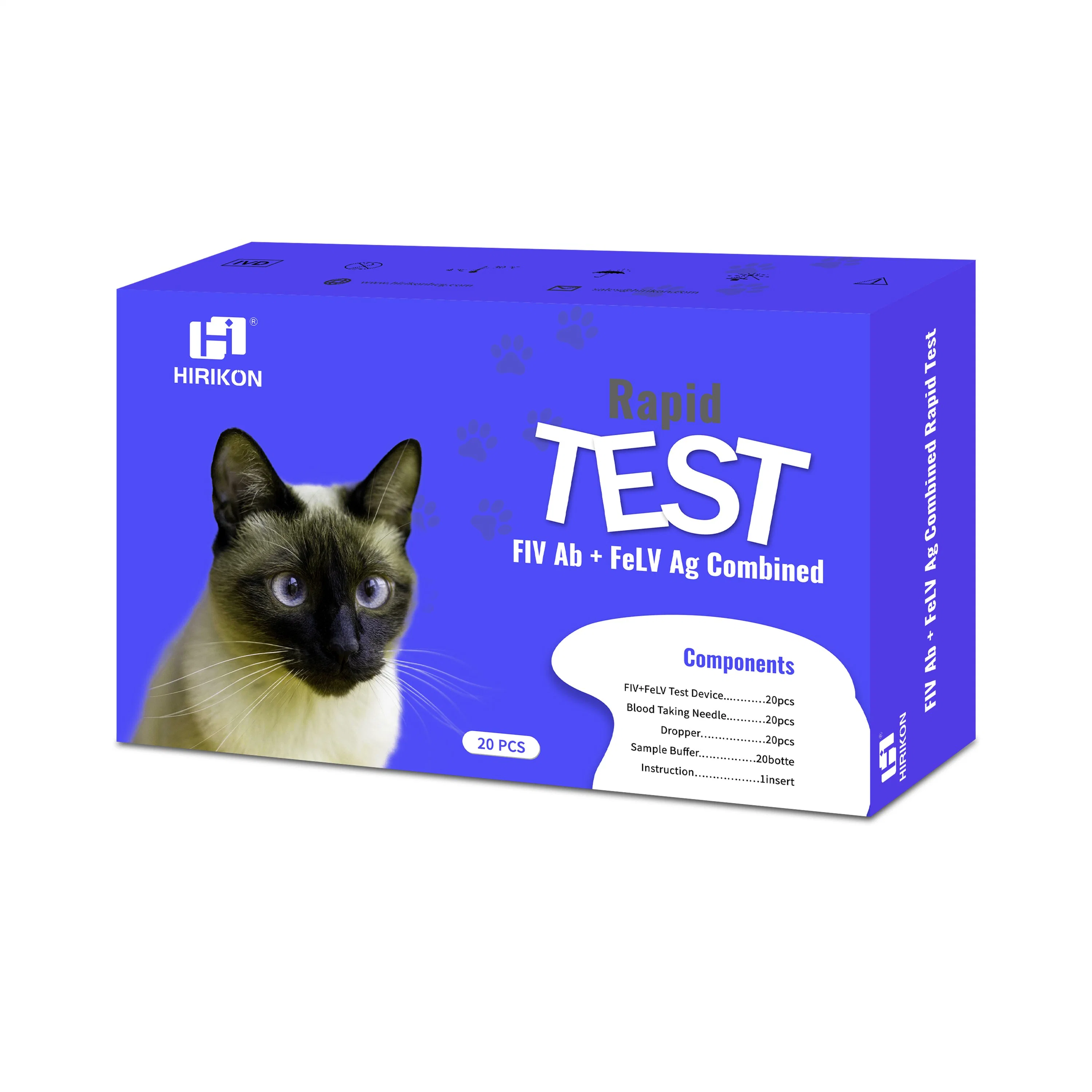 Hirikon alta acurácia Fast Fiv/Felv AG Casa Pet Cat Teste rápido