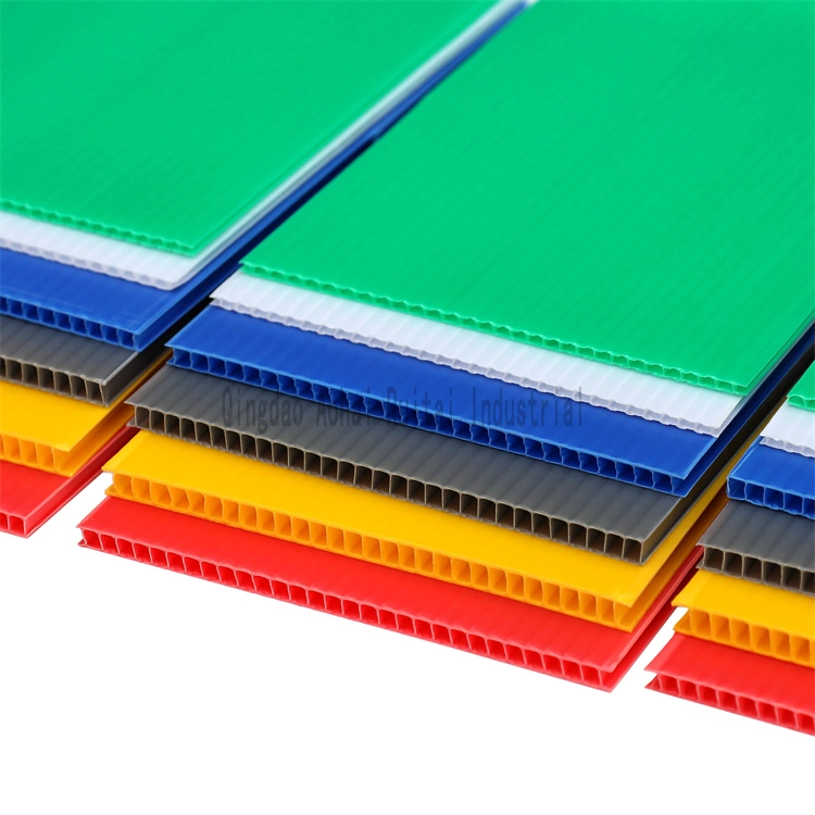 Customized Factory Recycleable Waterproof Printing Colour Polypropylene PP Corrugated Plastic Hollow Sheet
