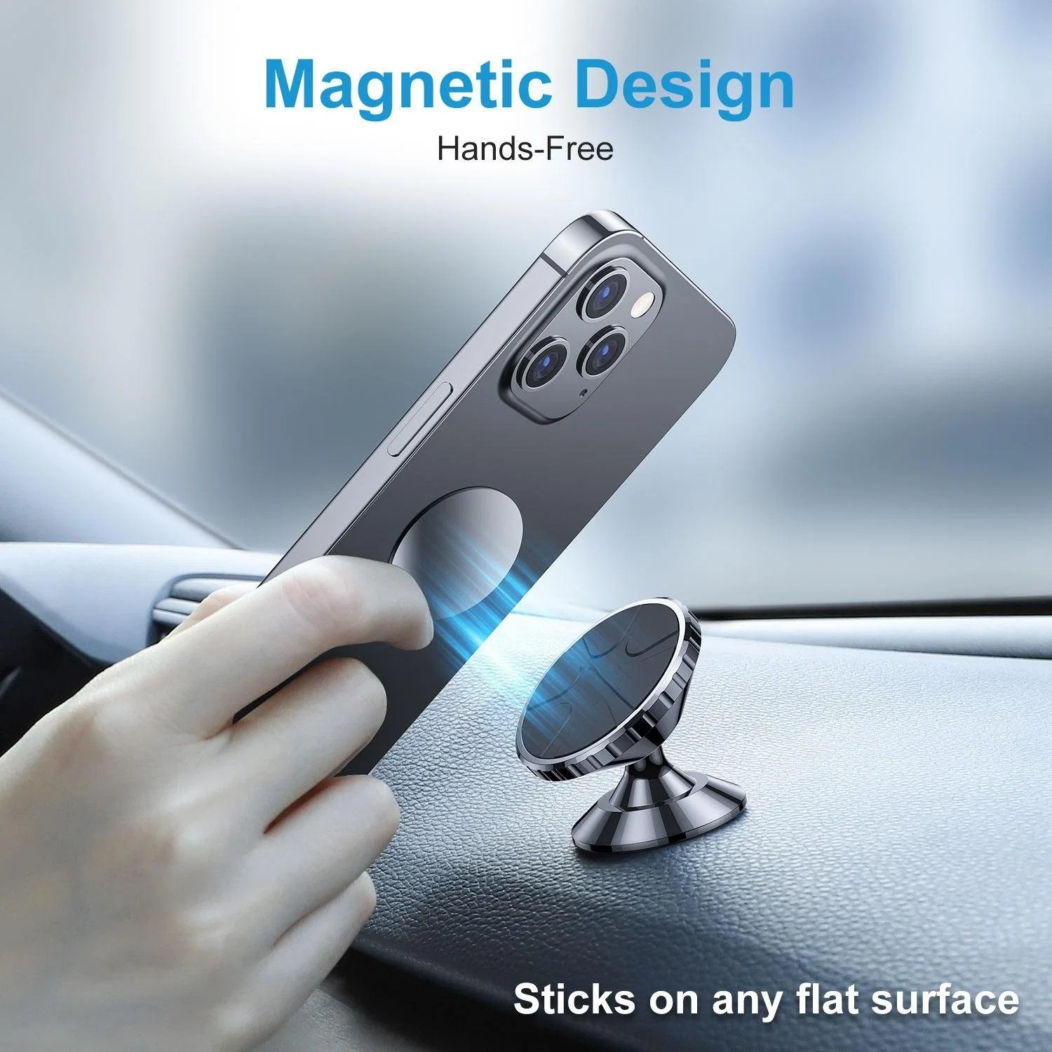 Customized Strong Magnetic Bracket Stability Magnetic Ring Maggsafe Car Phone Holder