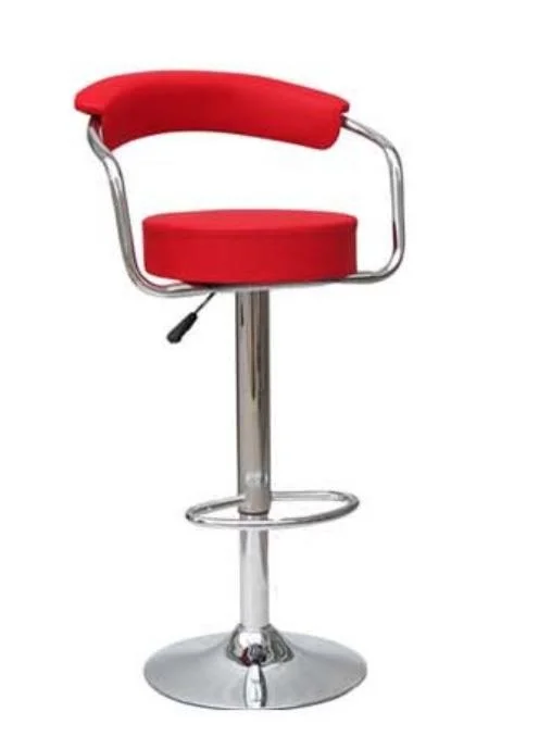 Height Adjustable Bar Stools 360 Rotation Barstool Chromed Base Kitchen Chair