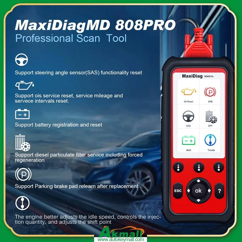 Autel MD808PRO OBD2 полной системы автомобиля диагностический сканер автомобильной кода диагностики Obdii 7 Услуги