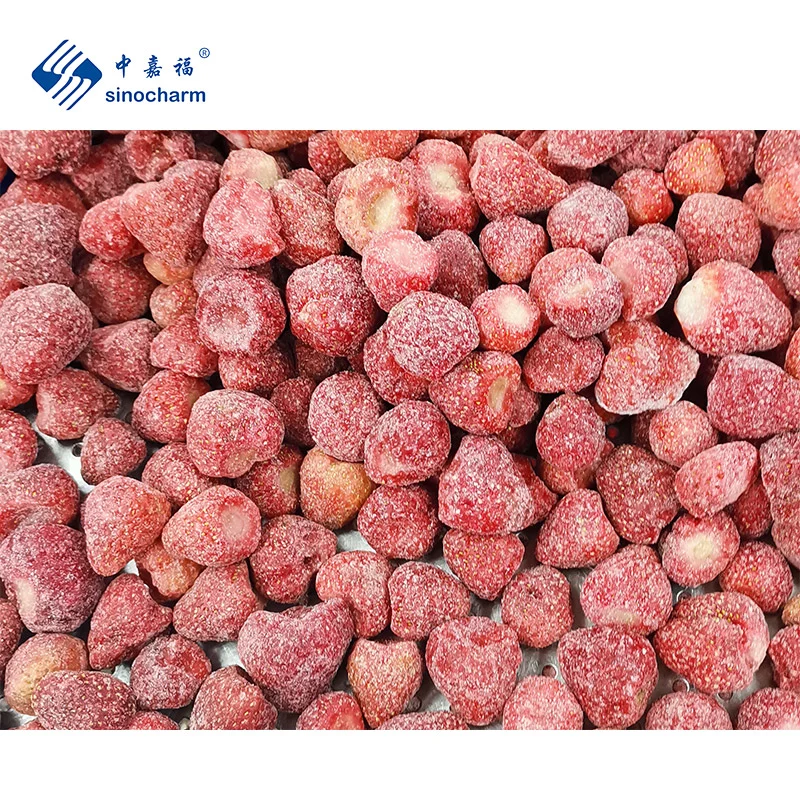 Sinocharm IQF Strawberry Brix 9-10% A13 Sweet Charlie Hongyan الكل فراولة مجمدة مع BRC-A